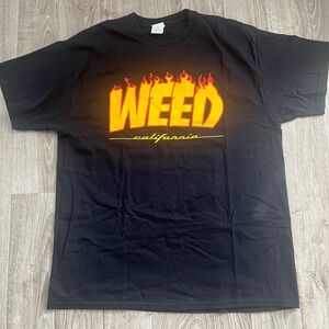 Port and Company Black Tee with Flame Graphic